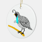 Bobwhite Blue-throated Quail Thunder_Cove Keramisch Ornament (Links)