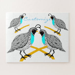 Bobwhite Blue-throated Quail Thunder_Cove Legpuzzel