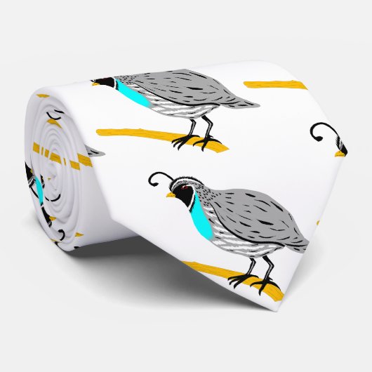 Bobwhite Blue-throated Quail Thunder_Cove Stropdas (Opgerold)