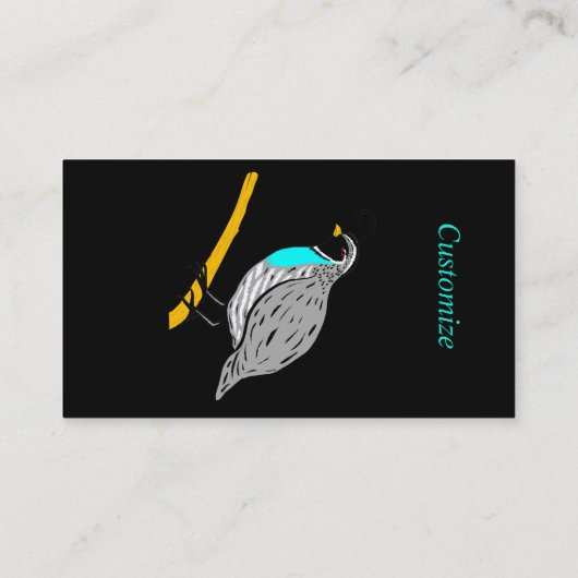 Bobwhite Blue-throated Quail Thunder_Cove Visitekaartje (Achterkant)