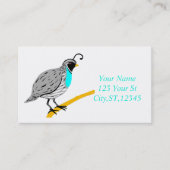 Bobwhite Blue-throated Quail Thunder_Cove Visitekaartje (Voorkant)