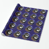 Bobwhite Kwartel Kop Cirkel Cadeaupapier (Uitgerold)