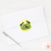 Bobwhite Kwartel Kuikens Ronde Sticker (Envelop)