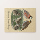 Bobwhite Kwartelfamilie Legpuzzel (Horizontaal)