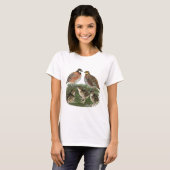 Bobwhite Kwartelfamilie T-shirt (Voorkant volledig)