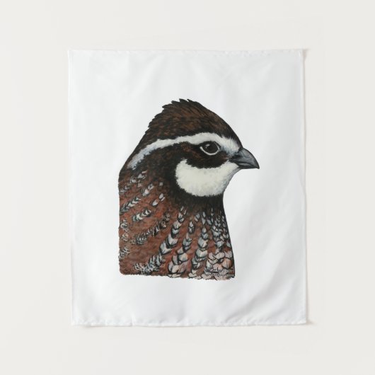 Bobwhite Kwartels Kop Wandkleed (Voorkant)