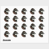 Bobwhite Kwartelskop Ronde Sticker (Vel)