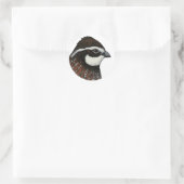 Bobwhite Kwartelskop Ronde Sticker (Tas)