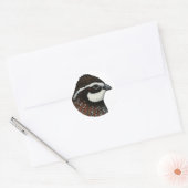 Bobwhite Kwartelskop Ronde Sticker (Envelop)