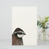 Bobwhite Quail Briefpapier (Staand voorkant)