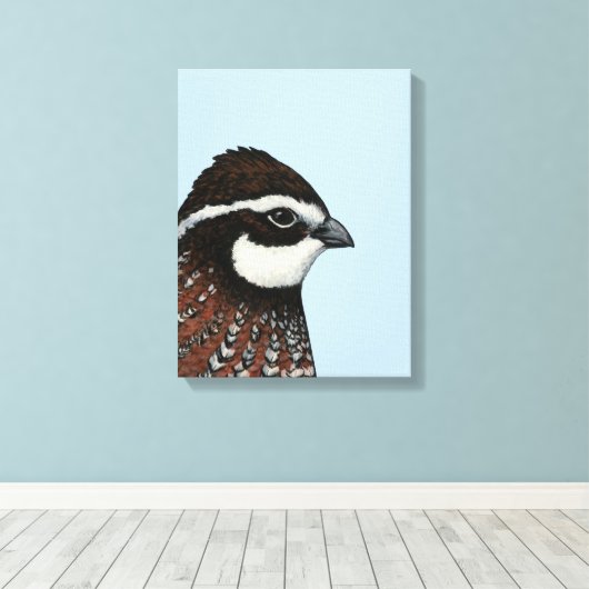 Bobwhite Quail Canvas Afdruk (Insitu (Houten vloer))