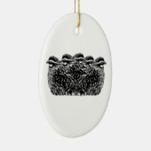 Bobwhite Quail Covey Keramisch Ornament (Rechts)