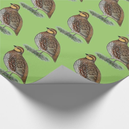 Bobwhite Quail Hen Cadeaupapier (Hoek)