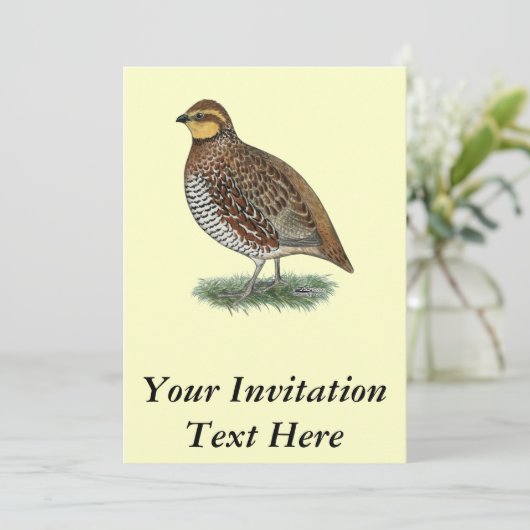 Bobwhite Quail Hen Kaart (Staand voorkant)