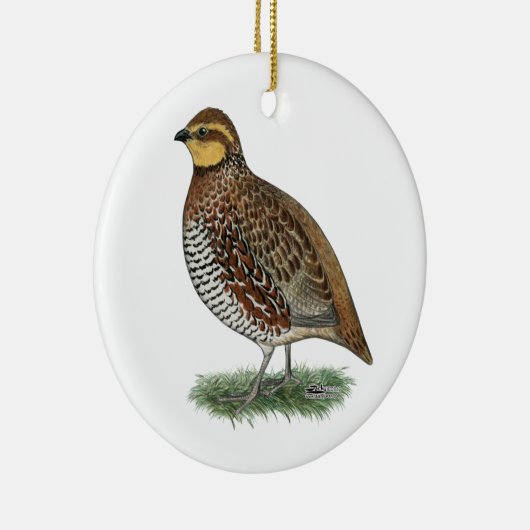 Bobwhite Quail Hen Keramisch Ornament (Rechts)