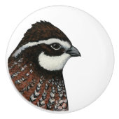Bobwhite Quail Keramische Knop (Voorkant)