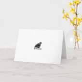 Bobwhite Quail Line Art Kaart (Gele Bloem)