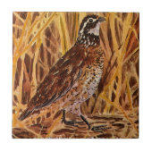 Bobwhite Quail Logo (veld) Tegeltje (Voorkant)