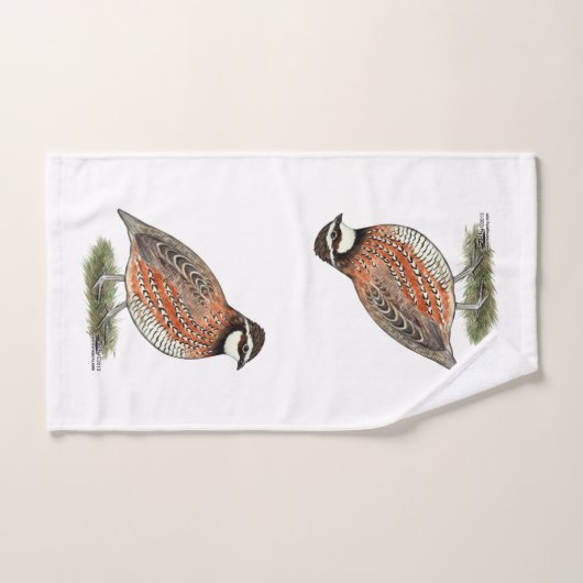 Bobwhite Quail Rooster Bad Handdoek (Handdoek)