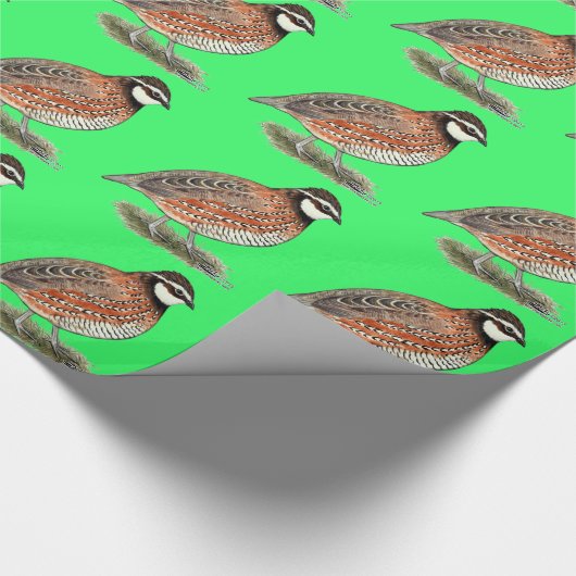 Bobwhite Quail Rooster Cadeaupapier (Hoek)
