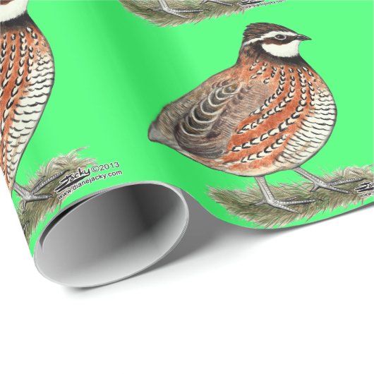 Bobwhite Quail Rooster Cadeaupapier (Rol Hoek)
