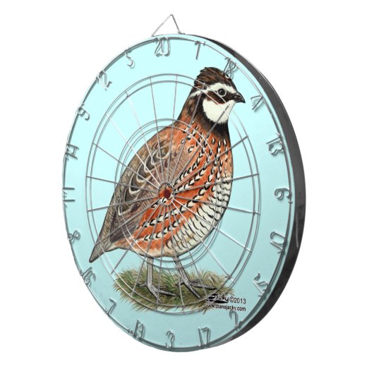 Bobwhite Quail Rooster Dartbord (Voorkant Rechts)