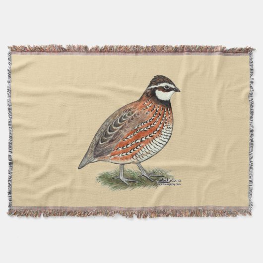 Bobwhite Quail Rooster Deken (Voorkant)