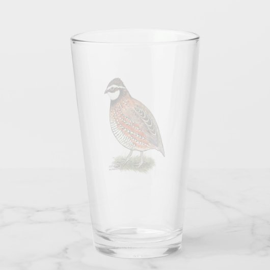 Bobwhite Quail Rooster Glas (Achterkant)