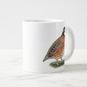 Bobwhite Quail Rooster Grote Koffiekop (Voorkant rechts)