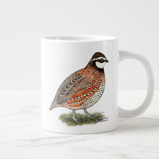 Bobwhite Quail Rooster Grote Koffiekop (Rechts)