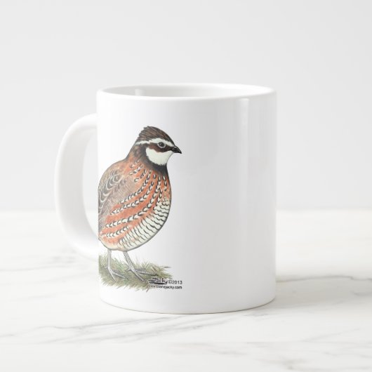 Bobwhite Quail Rooster Grote Koffiekop (Links)