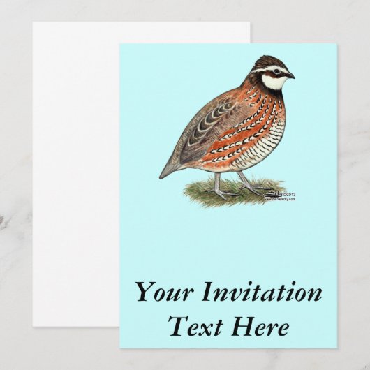 Bobwhite Quail Rooster Kaart (Voorkant / Achterkant)