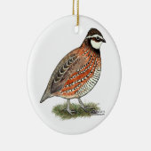Bobwhite Quail Rooster Keramisch Ornament (Rechts)