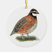 Bobwhite Quail Rooster Keramisch Ornament (Voorkant)