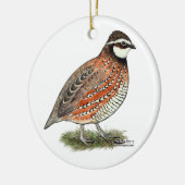 Bobwhite Quail Rooster Keramisch Ornament (Links)