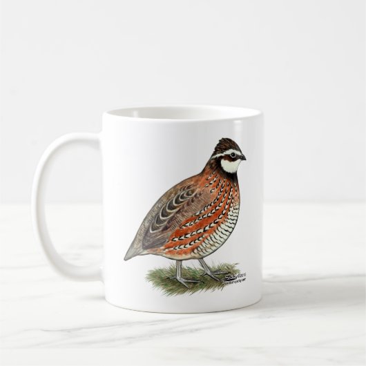 Bobwhite Quail Rooster Koffiemok (Links)