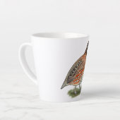 Bobwhite Quail Rooster Latte Mok (Linkerhoek)