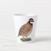 Bobwhite Quail Rooster Latte Mok (Voorkant)