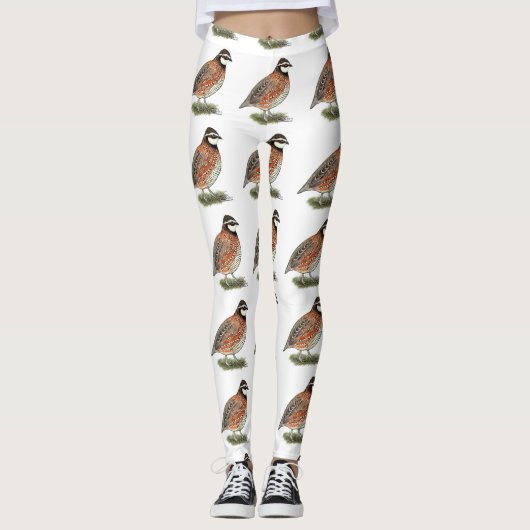 Bobwhite Quail Rooster Leggings (Voorkant)