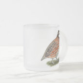 Bobwhite Quail Rooster Matglas Koffiemok (Voorkant rechts)