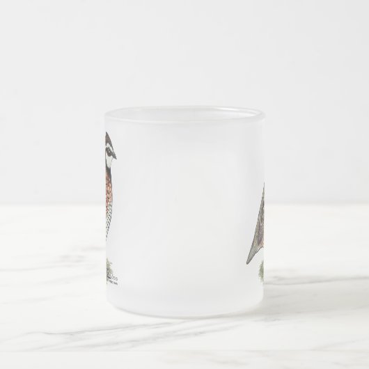 Bobwhite Quail Rooster Matglas Koffiemok (Center)