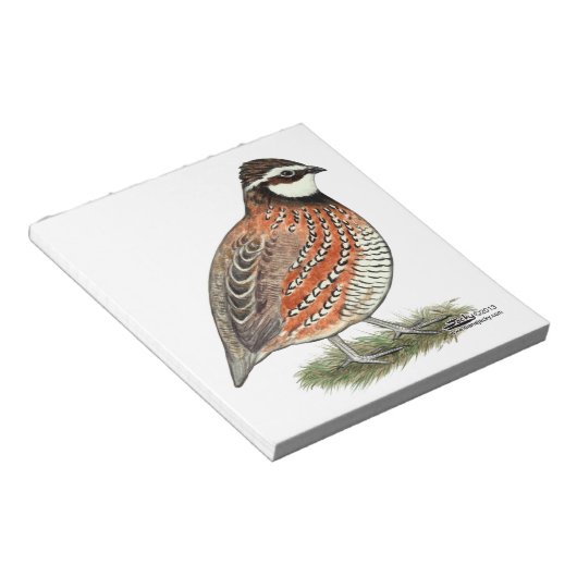 Bobwhite Quail Rooster Notitieblok (Schuin)
