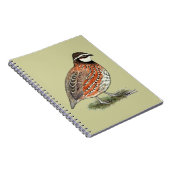 Bobwhite Quail Rooster Notitieboek (Rechterzijde)
