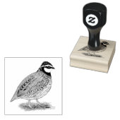 Bobwhite Quail Rooster Rubberstempel (Gestempeld)