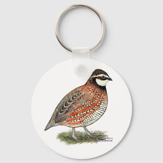 Bobwhite Quail Rooster Sleutelhanger (Voorkant)