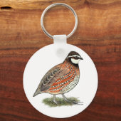 Bobwhite Quail Rooster Sleutelhanger (Voorkant)