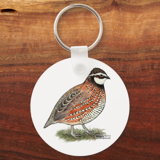 Bobwhite Quail Rooster Sleutelhanger (Voorkant)