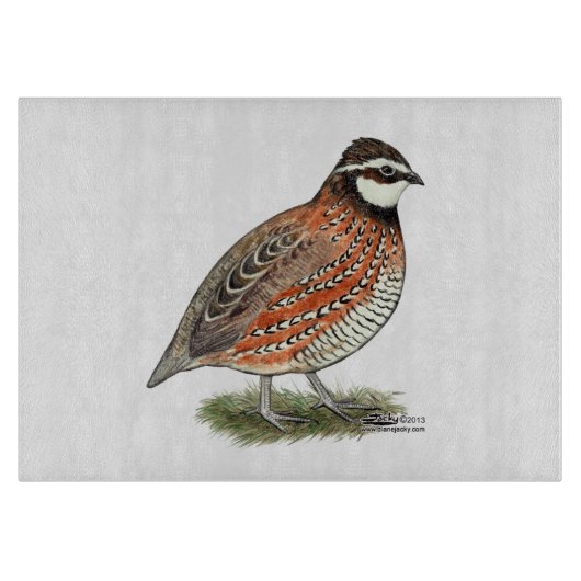 Bobwhite Quail Rooster Snijplank (Voorkant)