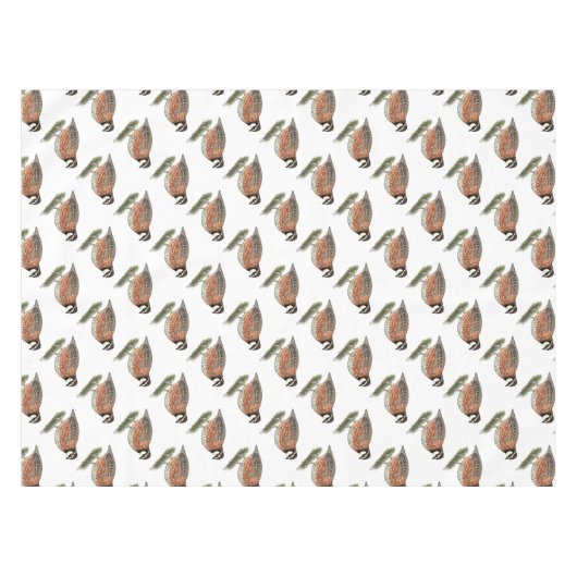 Bobwhite Quail Rooster Tafelkleed (Voorkant (Horizontaal))