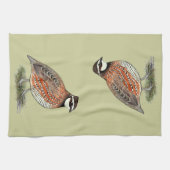 Bobwhite Quail Rooster Theedoek (Horizontaal)